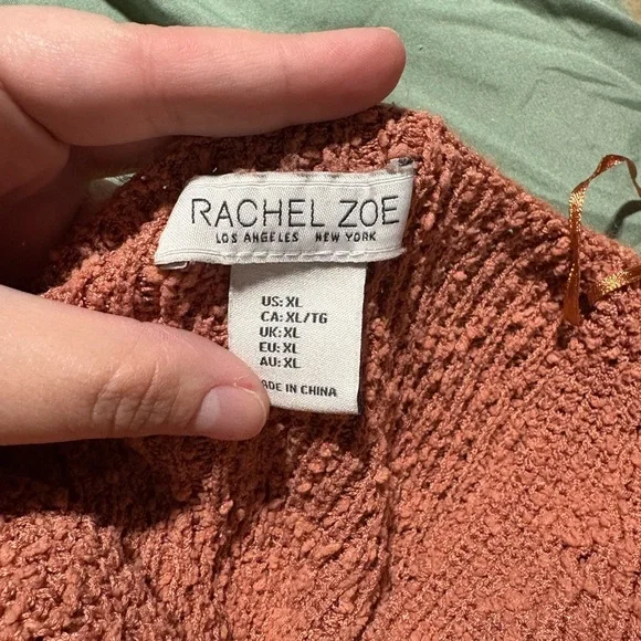Rachel Zoe Rust V-Neck Sweater - Picture 3 of 3